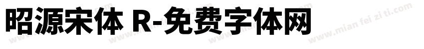 昭源宋体 R字体转换